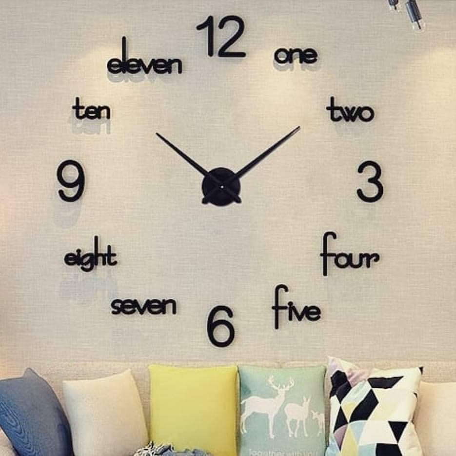 one ,two ,3 stylish numbers wall clock for bedroom